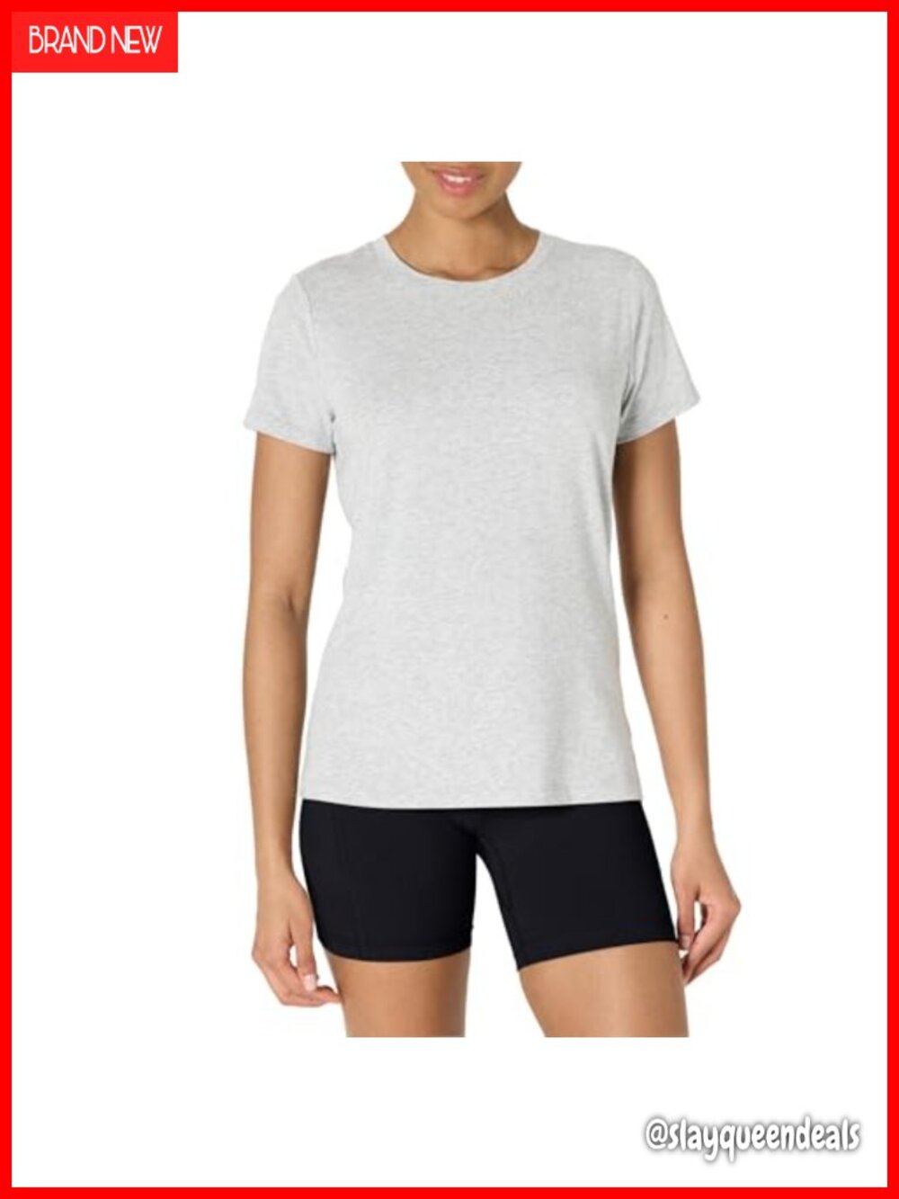 Women's Cotton Modal Blend Crewneck Short Sleeve Yoga Workout T-Shirt Regular